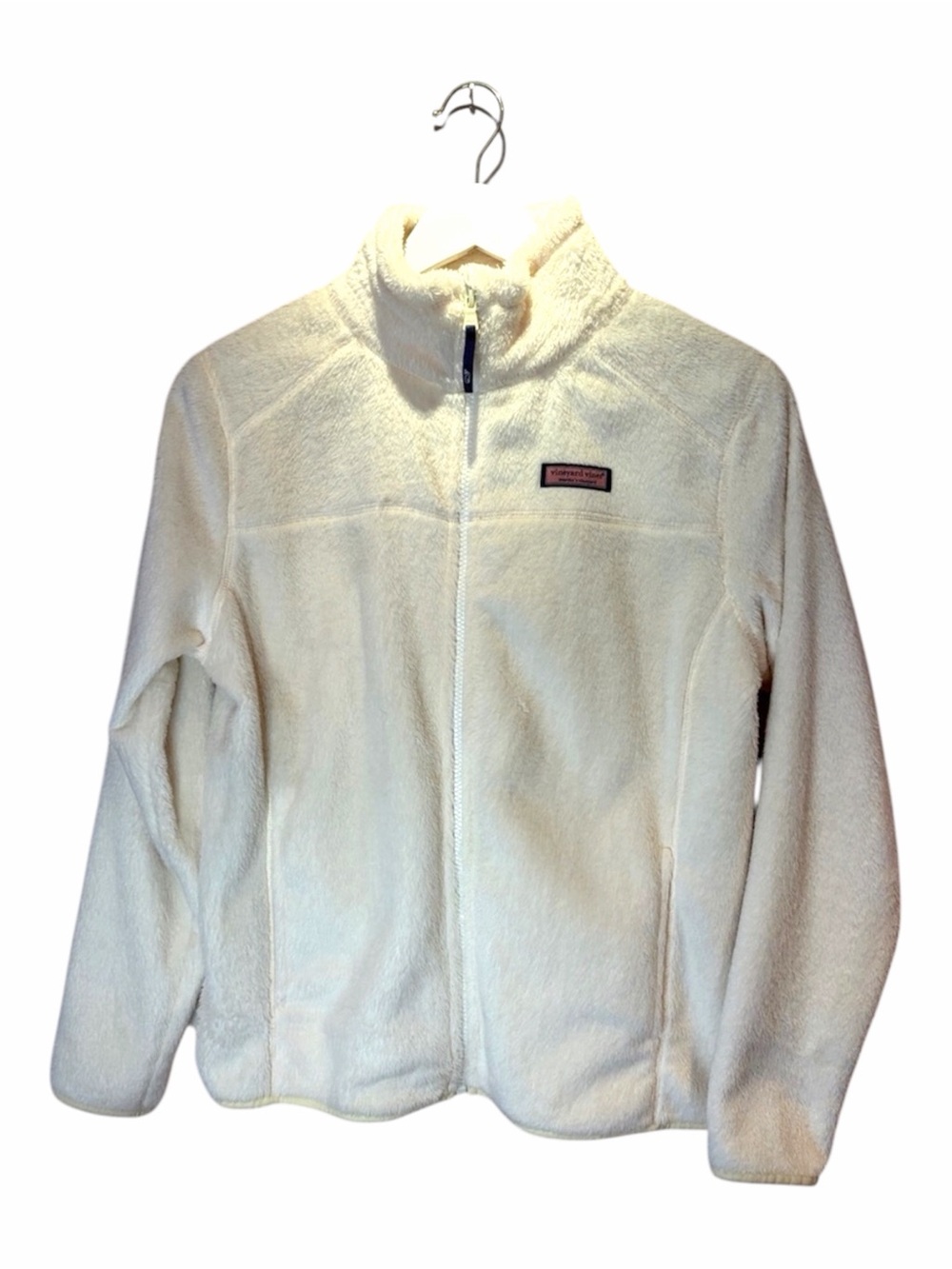 Vineyard Vines Martha’s Vineyard Women’sSoft Fleece Cream Jacket Zip Up Size XS